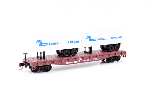 Atlas N Gauge Piggyback Flat Car Conrail - Boxed