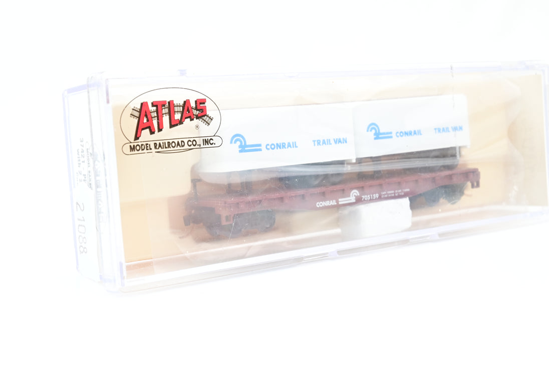 Atlas N Gauge Piggyback Flat Car Conrail - Boxed
