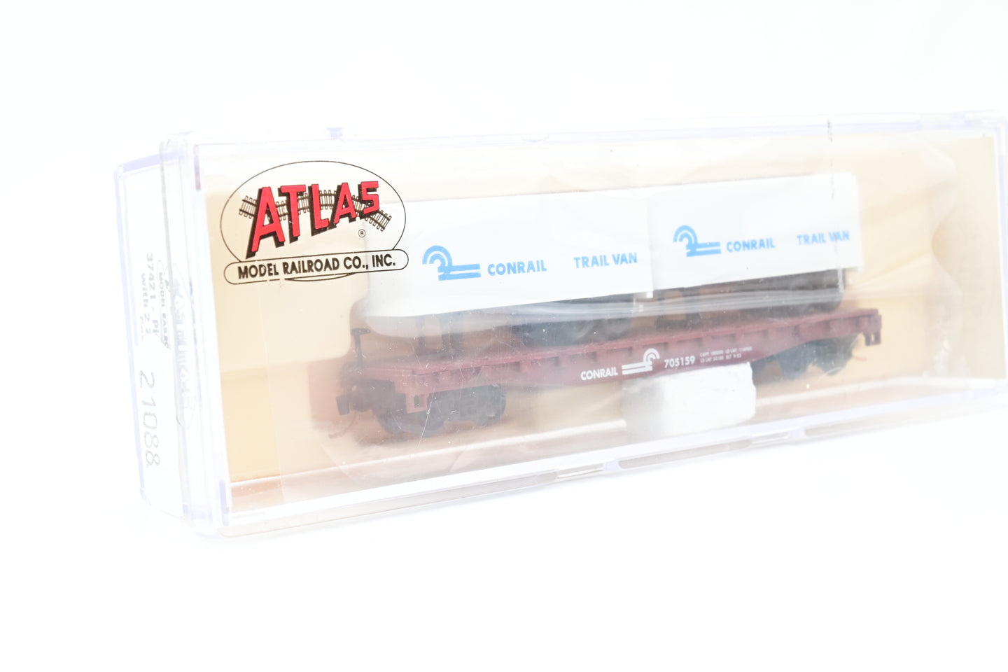 Atlas N Gauge Piggyback Flat Car Conrail - Boxed