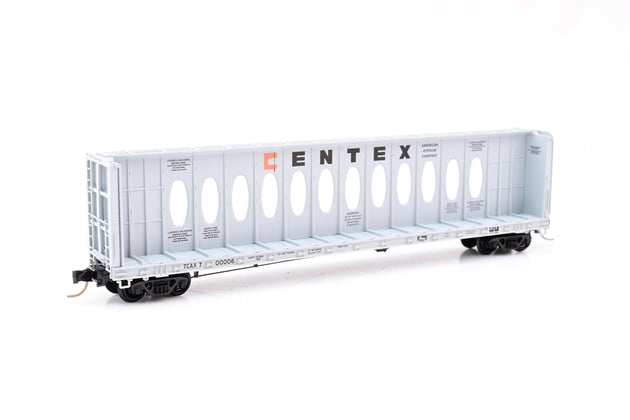 MicroTrains N Gauge Centex 60' Centerbeam Bulkhead Flat Car - Boxed