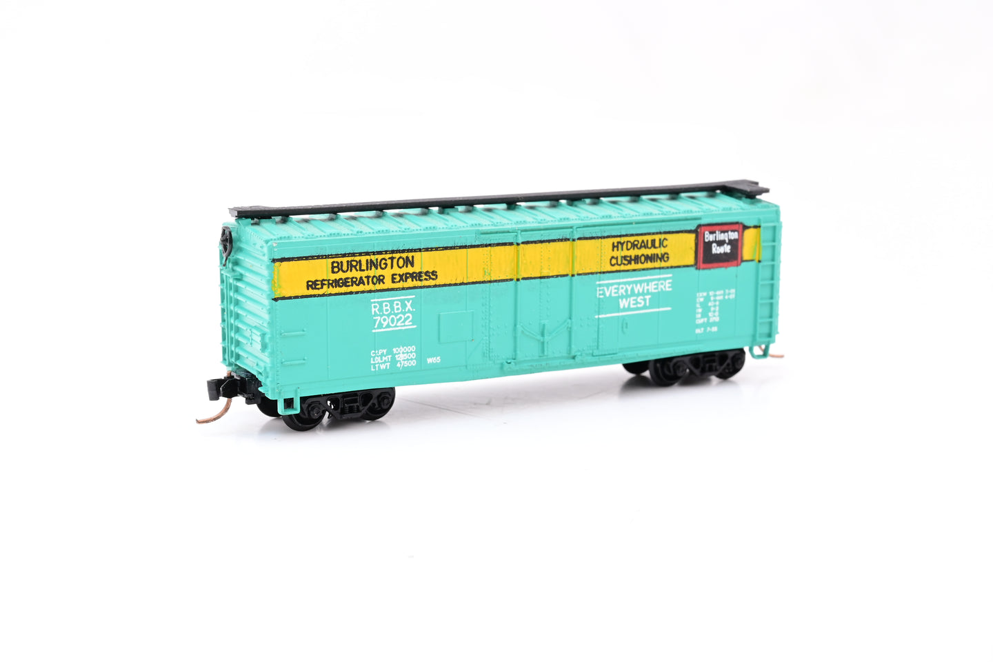 Likelike N Gauge Burlington Reffer Car - Boxed