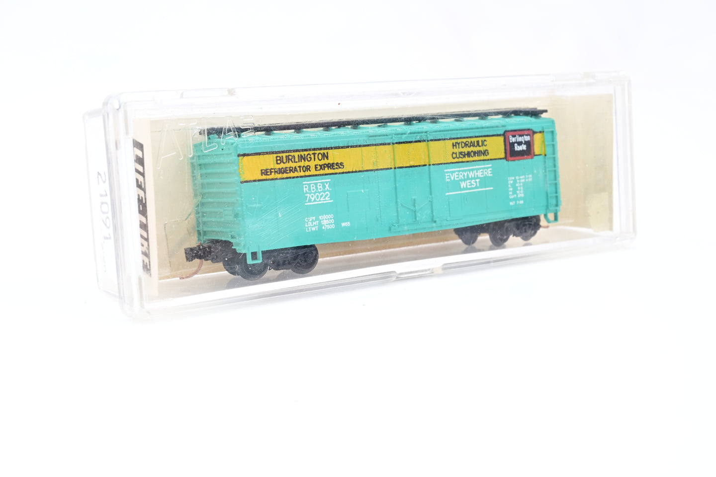 Likelike N Gauge Burlington Reffer Car - Boxed