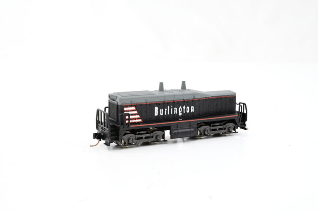 Atlas N Gauge 4005/4015 'Burlington' SW 1500 Diesel Locomotive Cow & Calf No.9280 - Boxed