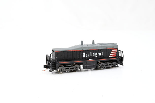 Atlas N Gauge 4005/4015 'Burlington' SW 1500 Diesel Locomotive Cow & Calf No.9280 - Boxed