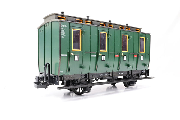 LGB G Gauge 30500 3rd Class Compartment 4 Wheel Coach No.3050 - Boxed