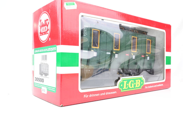 LGB G Gauge 30500 3rd Class Compartment 4 Wheel Coach No.3050 - Boxed