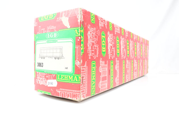 LGB G Gauge 3063 RhB Red Bogie Coach - Boxed