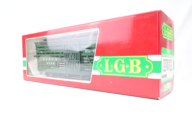 LGB G Gauge 4068 D&RGW Rio Grande Stock Car No.4068 - Boxed