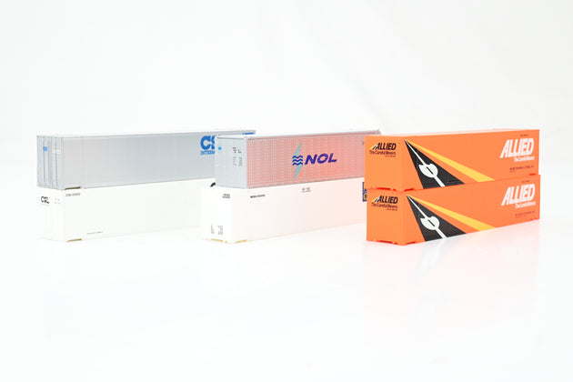 Mixed Set American N Gauge 6 Various Containers 'CSL, Allied, NOL, NACS'