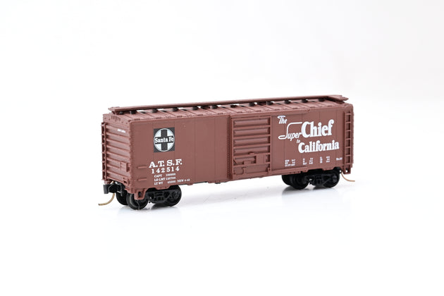 Atlas N Gauge 34191 50' Steel Box Car Santa Fe Super Chief No.142514