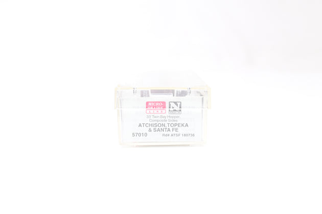 MicroTrains N Gauge 57010 33' ATSF Twin Bay Hopper No.180736