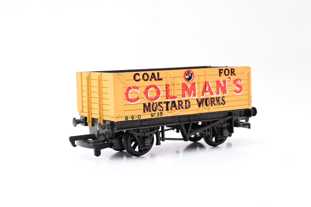 Mainline OO Gauge 7 Plank Open Wagon Colmans Mustard