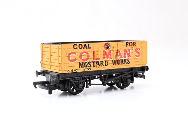 Mainline OO Gauge 7 Plank Open Wagon Colmans Mustard