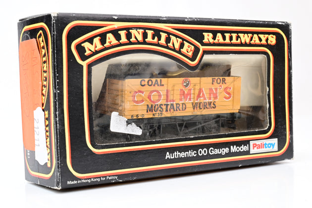 Mainline OO Gauge 7 Plank Open Wagon Colmans Mustard