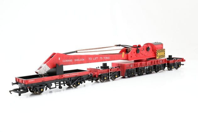 Hornby OO Gauge R6104 75 Ton BR Red Breakdown Crane - Weathered, Boxed
