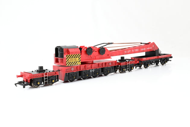 Hornby OO Gauge R6104 75 Ton BR Red Breakdown Crane - Weathered, Boxed