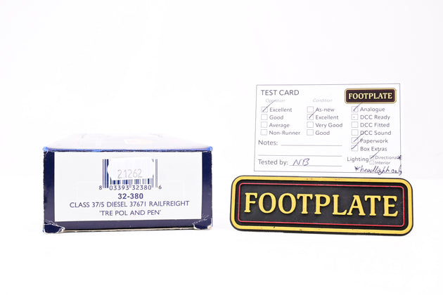 Bachmann OO Gauge 32-380 Class 37/5 Diesel Railfreight 'Tre Pol and Pen' No.37671 - Boxed