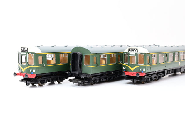 Hornby OO Gauge R2297D BR Green 3 Car Class 110 DMU - Boxed