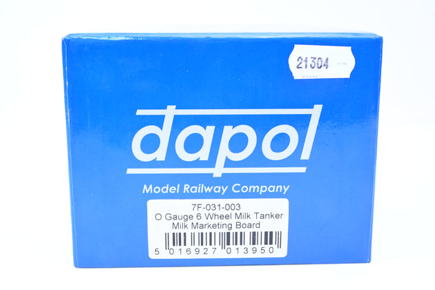 Dapol O Gauge 7F-031-003 6 Wheel Milk Tanker Milk Marketing Board - Boxed