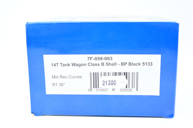 Dapol O Gauge 7F-059-003 14T Tank Wagon Class B Shell BP Black No.5133 - Boxed