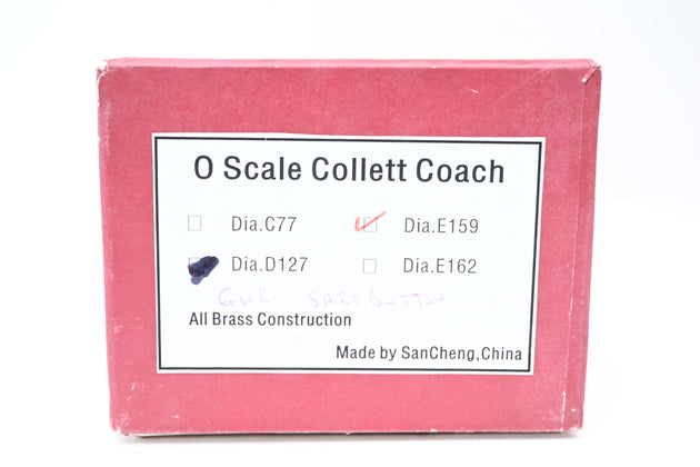 Sancheng O Gauge GWR Collet 1st/3rd Brake Coach No.6487