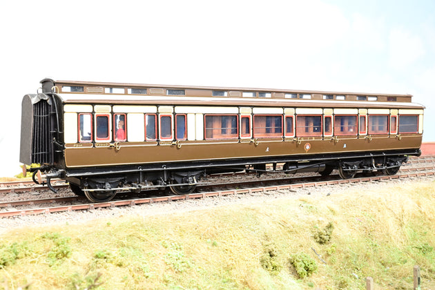 Kit Built O Gauge GWR Chocolate & Cream Clerestory Corridor First Coach No.8314