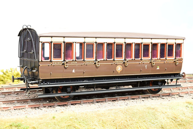 Kit Built O Gauge GWR Chocolate & Cream 4-Wheel Passenger Coach No.2739