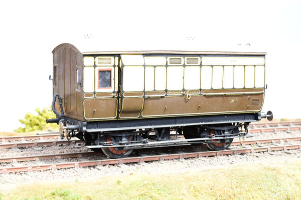Kit Built O Gauge GWR Chocolate & Cream Luggage Brake Van No.470