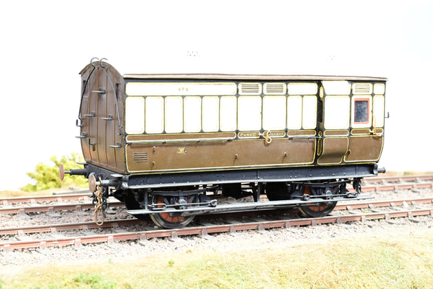 Kit Built O Gauge GWR Chocolate & Cream Luggage Brake Van No.470