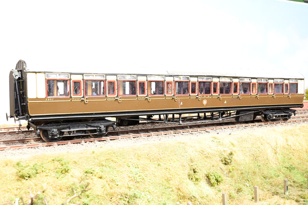 Kit Built O Gauge GWR Chocolate & Cream Third Class Toplight Coach No.2950