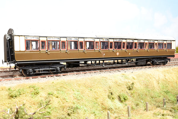 Kit Built O Gauge GWR Chocolate & Cream Third Class Toplight Coach No.2950
