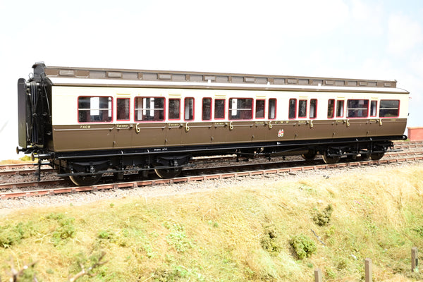 Lee Marsh O Gauge GWR Chocolate & Cream Corridor Brake Third Dia. D20 Clerestory Coach No.7408 - Boxed