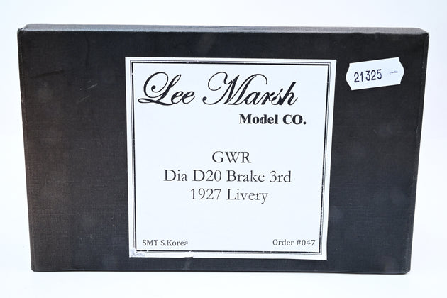 Lee Marsh O Gauge GWR Chocolate & Cream Corridor Brake Third Dia. D20 Clerestory Coach No.7408 - Boxed