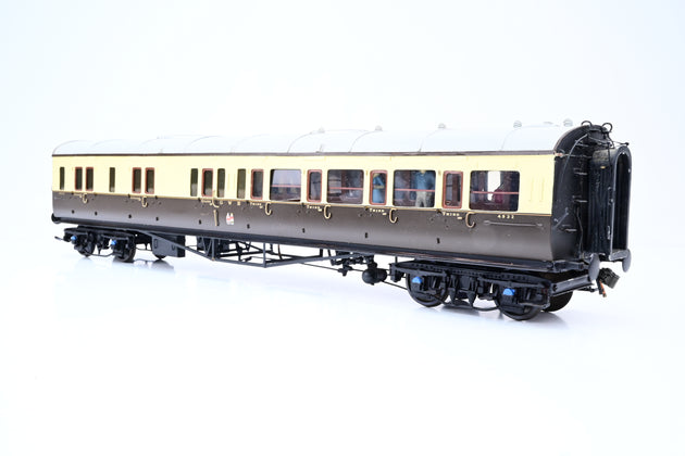 Kit Built O Gauge Rake of 3 GWR Chocolate & Cream Collett Corridor Coaches