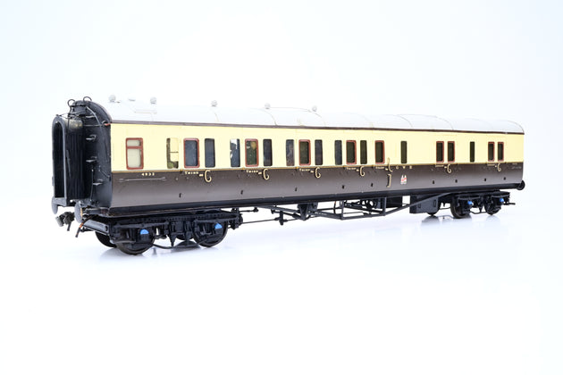 Kit Built O Gauge Rake of 3 GWR Chocolate & Cream Collett Corridor Coaches
