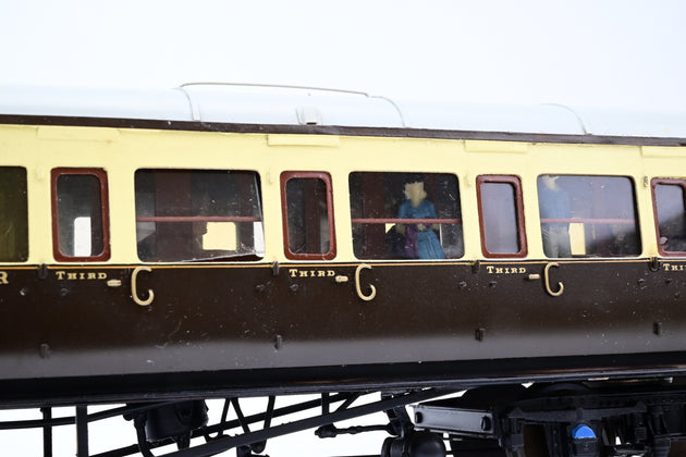 Kit Built O Gauge Rake of 3 GWR Chocolate & Cream Collett Corridor Coaches