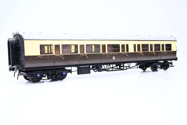 Kit Built O Gauge Rake of 3 GWR Chocolate & Cream Collett Corridor Coaches
