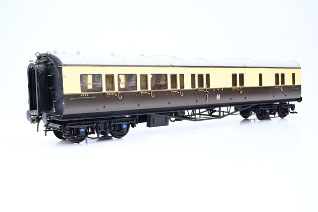 Kit Built O Gauge Rake of 3 GWR Chocolate & Cream Collett Corridor Coaches
