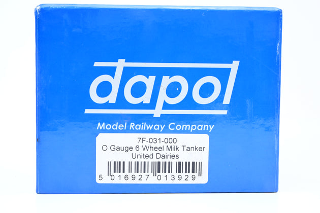 Dapol O Gauge 7F-031-000 6 Wheel Milk Tanker United Dairies - No.44057 - Boxed
