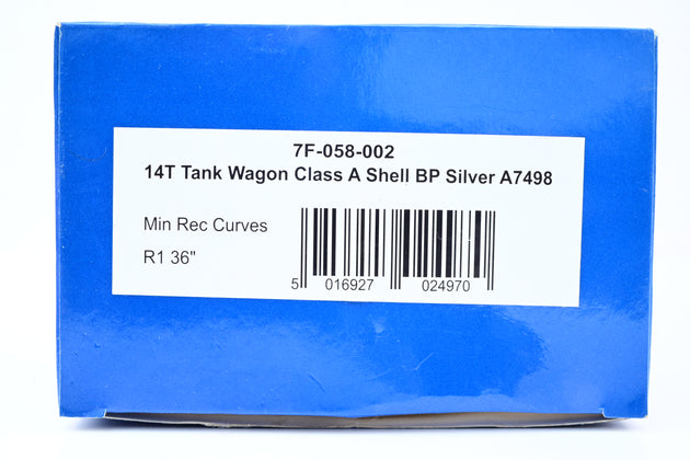 Dapol O Gauge 7F-058-002 14T Tank Wagon Class A Shell BP Silver No.A7498 - Boxed