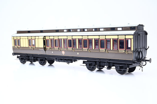 Kit Built O Gauge Rake of 3 GWR Chocolate & Cream Clerestory Coaches