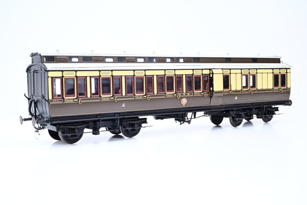 Kit Built O Gauge Rake of 3 GWR Chocolate & Cream Clerestory Coaches