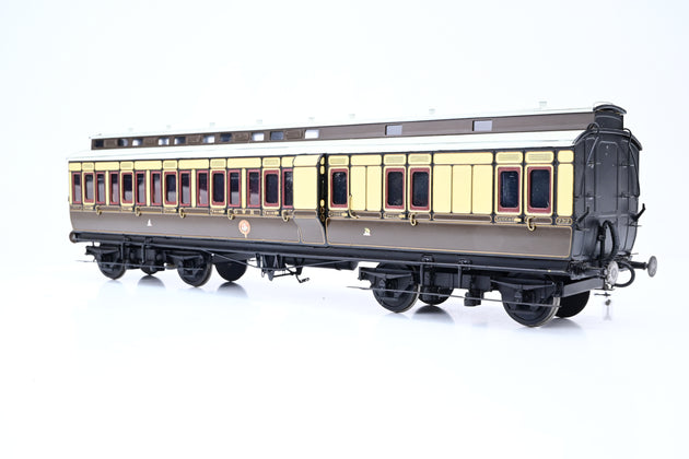 Kit Built O Gauge Rake of 3 GWR Chocolate & Cream Clerestory Coaches