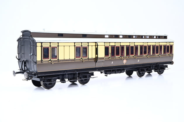 Kit Built O Gauge Rake of 3 GWR Chocolate & Cream Clerestory Coaches