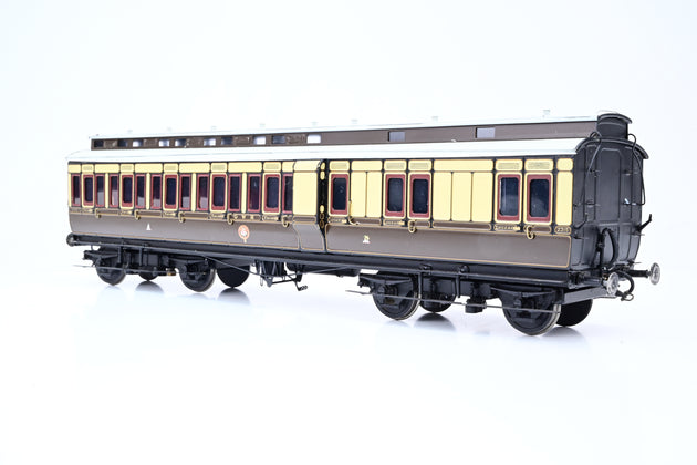 Kit Built O Gauge Rake of 3 GWR Chocolate & Cream Clerestory Coaches
