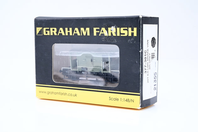 Graham Farish N Gauge 377-301C BR Grey 20T Ex-LMS Brake Van No.M732264 - Boxed