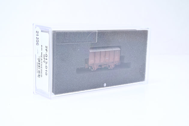 Dapol N Gauge 2F-013-010 BR Bauxite 4-wheel Gunpowder Van No.M701058 - Factory Weathered, Boxed