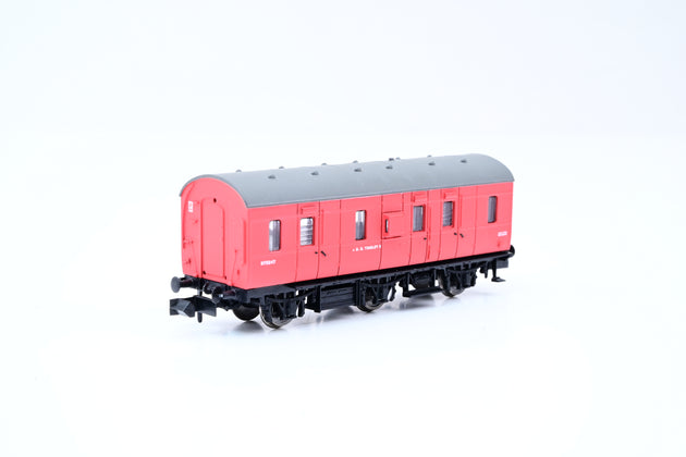 Dapol N Gauge NGSSTOVER6 BR Breakdown Train Red ex-LMS Stove R Wagon No.975247 - Boxed