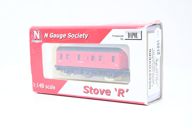 Dapol N Gauge NGSSTOVER6 BR Breakdown Train Red ex-LMS Stove R Wagon No.975247 - Boxed