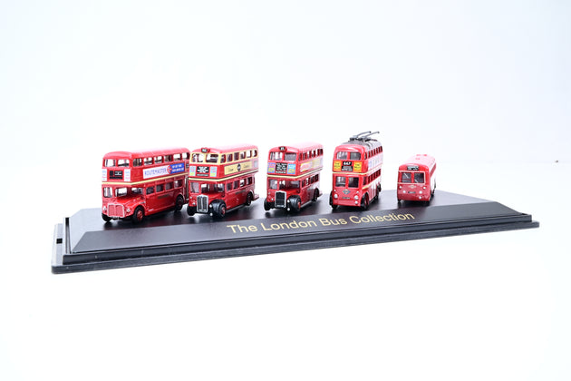 Oxford Diecast N Gauge NSET01 London Bus Collection w/ 5 London Transport Red Buses - Boxed